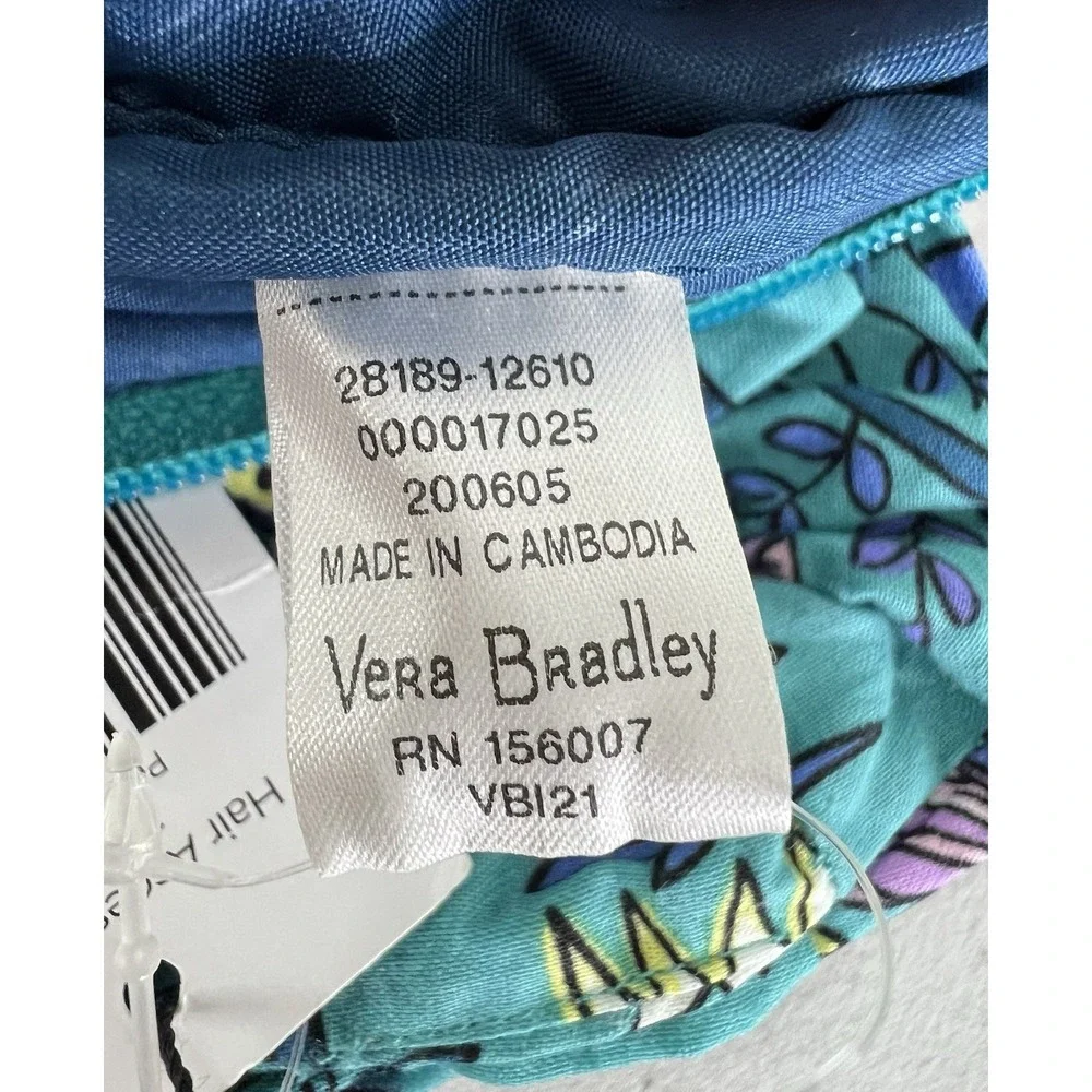 Vera‎ Bradley Peacock Pouch Small Zip Pouch Aqua Blue socks and hair accessories